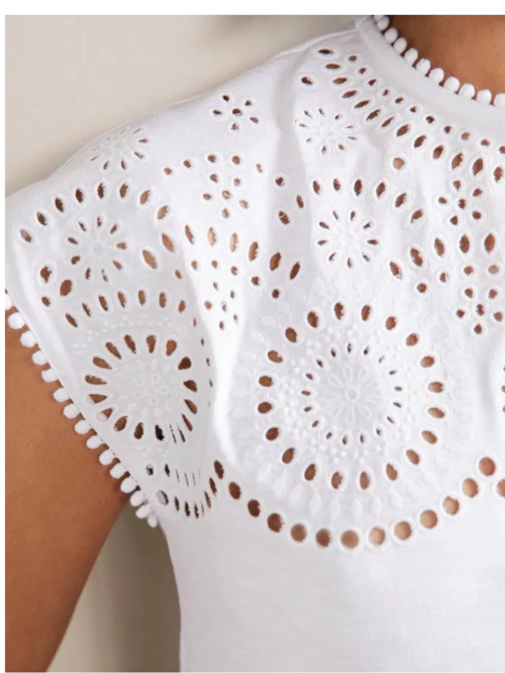 NWT Boden Cutwork Dress Size 8 White - Picture 3 of 10